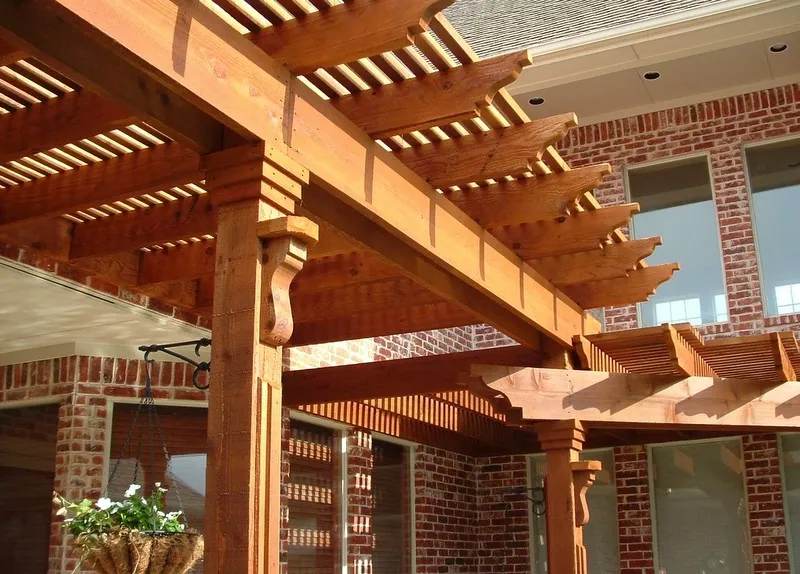 Arbor detail 2 levels — Fence Max Texas project